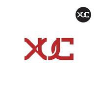 Brief xuc Monogramm Logo Design vektor