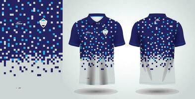Blau Sublimation Hemd zum Polo Sport Jersey Vorlage vektor