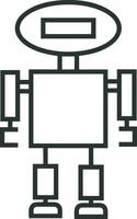 künstlich Intelligenz Symbol Symbol Vektor Bild. Illustration von das Gehirn Roboter Lernen Mensch Clever Algorithmus Design Bild.