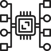 künstlich Intelligenz Symbol Symbol Vektor Bild. Illustration von das Gehirn Roboter Lernen Mensch Clever Algorithmus Design Bild.