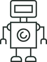 artificiell intelligens ikon symbol vektor bild. illustration av de hjärna robot inlärning mänsklig smart algoritm design bild.