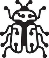 künstlich Intelligenz Symbol Symbol Vektor Bild. Illustration von das Gehirn Roboter Lernen Mensch Clever Algorithmus Design Bild.