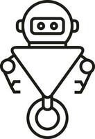 künstlich Intelligenz Symbol Symbol Vektor Bild. Illustration von das Gehirn Roboter Lernen Mensch Clever Algorithmus Design Bild.