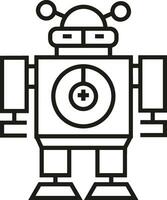 künstlich Intelligenz Symbol Symbol Vektor Bild. Illustration von das Gehirn Roboter Lernen Mensch Clever Algorithmus Design Bild.