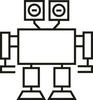 artificiell intelligens ikon symbol vektor bild. illustration av de hjärna robot inlärning mänsklig smart algoritm design bild.