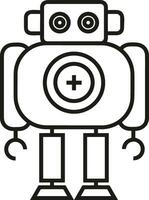 künstlich Intelligenz Symbol Symbol Vektor Bild. Illustration von das Gehirn Roboter Lernen Mensch Clever Algorithmus Design Bild.