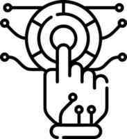 künstlich Intelligenz Symbol Symbol Vektor Bild. Illustration von das Gehirn Roboter Lernen Mensch Clever Algorithmus Design Bild.