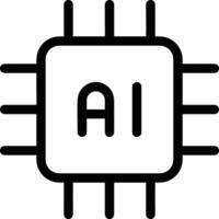 artificiell intelligens ikon symbol vektor bild. illustration av de hjärna robot inlärning mänsklig smart algoritm design bild.