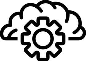 künstlich Intelligenz Symbol Symbol Vektor Bild. Illustration von das Gehirn Roboter Lernen Mensch Clever Algorithmus Design Bild.