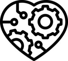 künstlich Intelligenz Symbol Symbol Vektor Bild. Illustration von das Gehirn Roboter Lernen Mensch Clever Algorithmus Design Bild.