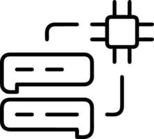 künstlich Intelligenz Symbol Symbol Vektor Bild. Illustration von das Gehirn Roboter Lernen Mensch Clever Algorithmus Design Bild.