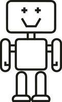 künstlich Intelligenz Symbol Symbol Vektor Bild. Illustration von das Gehirn Roboter Lernen Mensch Clever Algorithmus Design Bild.