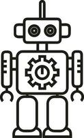 künstlich Intelligenz Symbol Symbol Vektor Bild. Illustration von das Gehirn Roboter Lernen Mensch Clever Algorithmus Design Bild.