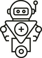 künstlich Intelligenz Symbol Symbol Vektor Bild. Illustration von das Gehirn Roboter Lernen Mensch Clever Algorithmus Design Bild.