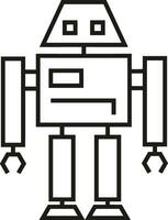 künstlich Intelligenz Symbol Symbol Vektor Bild. Illustration von das Gehirn Roboter Lernen Mensch Clever Algorithmus Design Bild.