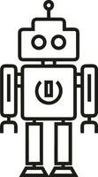 artificiell intelligens ikon symbol vektor bild. illustration av de hjärna robot inlärning mänsklig smart algoritm design bild.