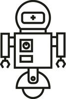 artificiell intelligens ikon symbol vektor bild. illustration av de hjärna robot inlärning mänsklig smart algoritm design bild.