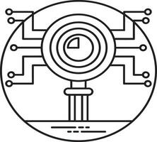 künstlich Intelligenz Symbol Symbol Vektor Bild. Illustration von das Gehirn Roboter Lernen Mensch Clever Algorithmus Design Bild.