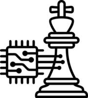 künstlich Intelligenz Symbol Symbol Vektor Bild. Illustration von das Gehirn Roboter Lernen Mensch Clever Algorithmus Design Bild.