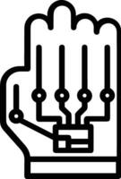 künstlich Intelligenz Symbol Symbol Vektor Bild. Illustration von das Gehirn Roboter Lernen Mensch Clever Algorithmus Design Bild.