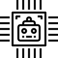 künstlich Intelligenz Symbol Symbol Vektor Bild. Illustration von das Gehirn Roboter Lernen Mensch Clever Algorithmus Design Bild.