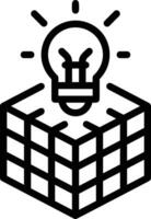 künstlich Intelligenz Symbol Symbol Vektor Bild. Illustration von das Gehirn Roboter Lernen Mensch Clever Algorithmus Design Bild.