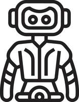 artificiell intelligens ikon symbol vektor bild. illustration av de hjärna robot inlärning mänsklig smart algoritm design bild.