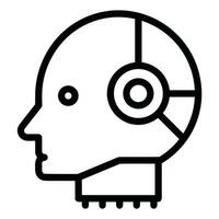 künstlich Intelligenz Symbol Symbol Vektor Bild. Illustration von das Gehirn Roboter Lernen Mensch Clever Algorithmus Design Bild.