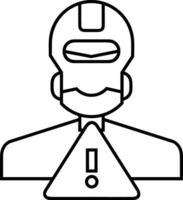 artificiell intelligens ikon symbol vektor bild. illustration av de hjärna robot inlärning mänsklig smart algoritm design bild.