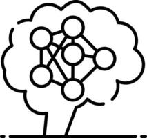 artificiell intelligens ikon symbol vektor bild. illustration av de hjärna robot inlärning mänsklig smart algoritm design bild.
