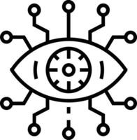 künstlich Intelligenz Symbol Symbol Vektor Bild. Illustration von das Gehirn Roboter Lernen Mensch Clever Algorithmus Design Bild.