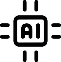 artificiell intelligens ikon symbol vektor bild. illustration av de hjärna robot inlärning mänsklig smart algoritm design bild.