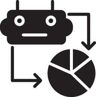 künstlich Intelligenz Symbol Symbol Vektor Bild. Illustration von das Gehirn Roboter Lernen Mensch Clever Algorithmus Design Bild.