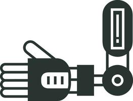 künstlich Intelligenz Symbol Symbol Vektor Bild. Illustration von das Gehirn Roboter Lernen Mensch Clever Algorithmus Design Bild.