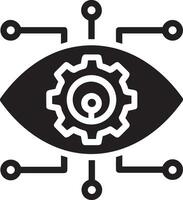 künstlich Intelligenz Symbol Symbol Vektor Bild. Illustration von das Gehirn Roboter Lernen Mensch Clever Algorithmus Design Bild.