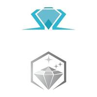 Diamant Logo Vorlage Vektor Icon Illustration Design