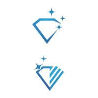 Diamant Logo Vorlage Vektor Icon Illustration Design