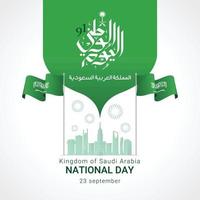 saudi arabien nationalfeiertag banner grußkarte vektor