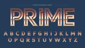 goldene moderne metallische Typografie vektor