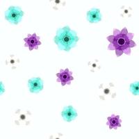 nahtloser Blumenblumenmuster bunter Hintergrund für Stoff, Textil vektor