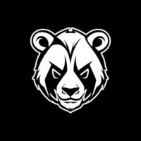 Panda - - schwarz und Weiß isoliert Symbol - - Vektor Illustration