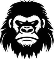 Gorilla - - schwarz und Weiß isoliert Symbol - - Vektor Illustration