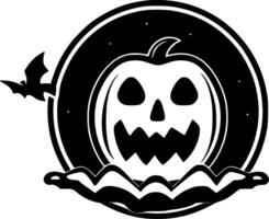 halloween - minimalistisk och platt logotyp - vektor illustration
