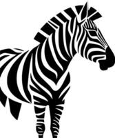 zebra - minimalistisk och platt logotyp - vektor illustration