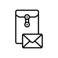 Briefumschlag Linie Symbol. Vektor Symbol zum Ihre Webseite, Handy, Mobiltelefon, Präsentation, und Logo Design.