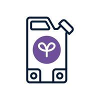 Biotreibstoff Dual Ton Symbol. Vektor Symbol zum Ihre Webseite, Handy, Mobiltelefon, Präsentation, und Logo Design.
