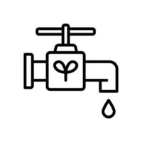 Wasser Zapfhahn Linie Symbol. Vektor Symbol zum Ihre Webseite, Handy, Mobiltelefon, Präsentation, und Logo Design.