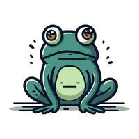 Frosch Symbol. Karikatur Illustration von Frosch Vektor Symbol zum Netz Design