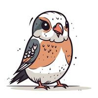 Karikatur Illustration von ein süß Vogel. Vektor Illustration isoliert auf Weiß Hintergrund.