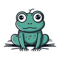 Frosch Karikatur. Vektor Illustration. isoliert auf Weiß Hintergrund.